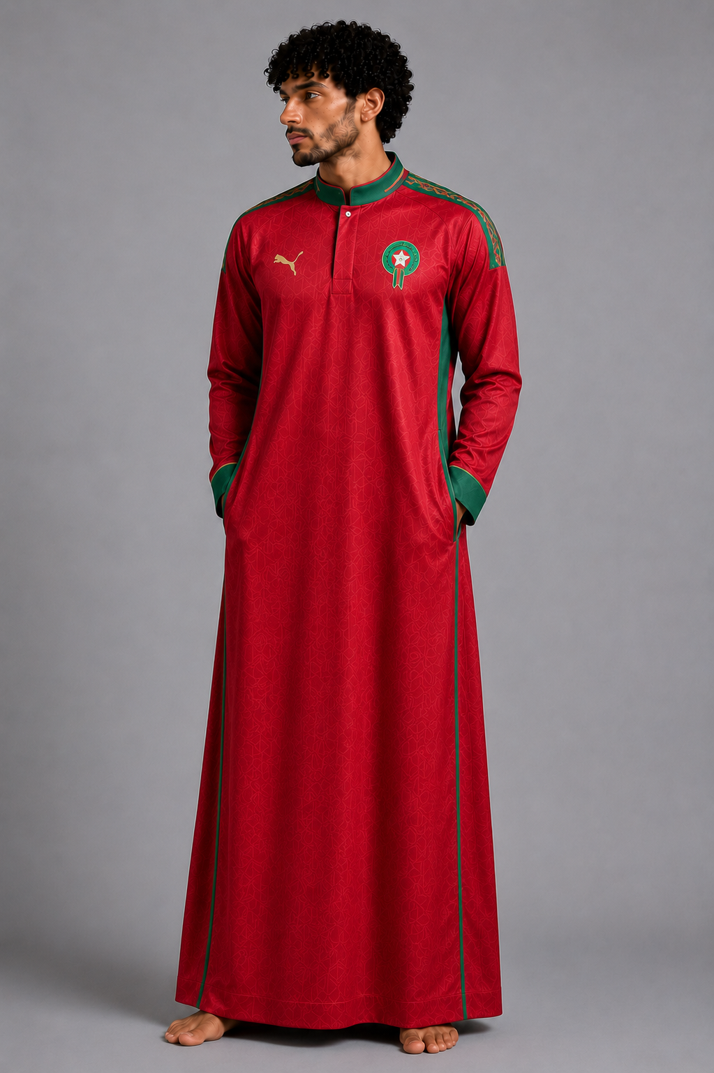 Morocco Home Jersey (Red & Green)