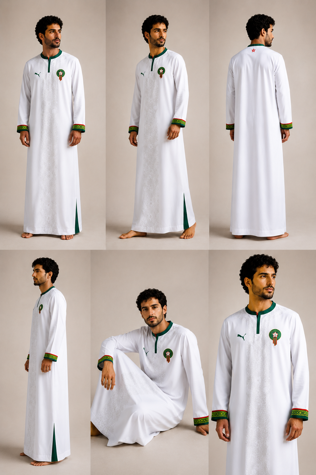 Morocco Home Jersey (White & Green)