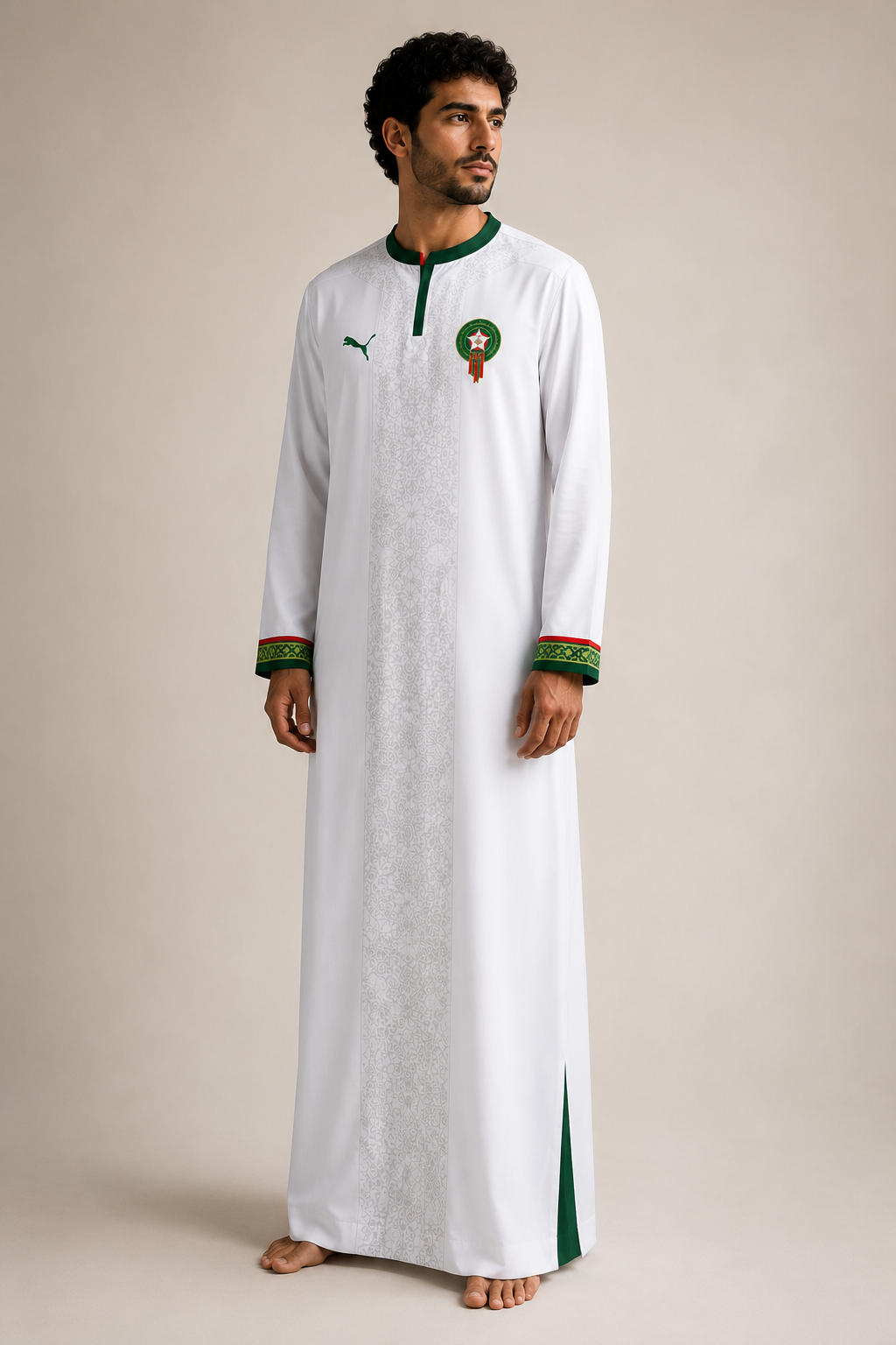 Morocco Home Jersey (White & Green)